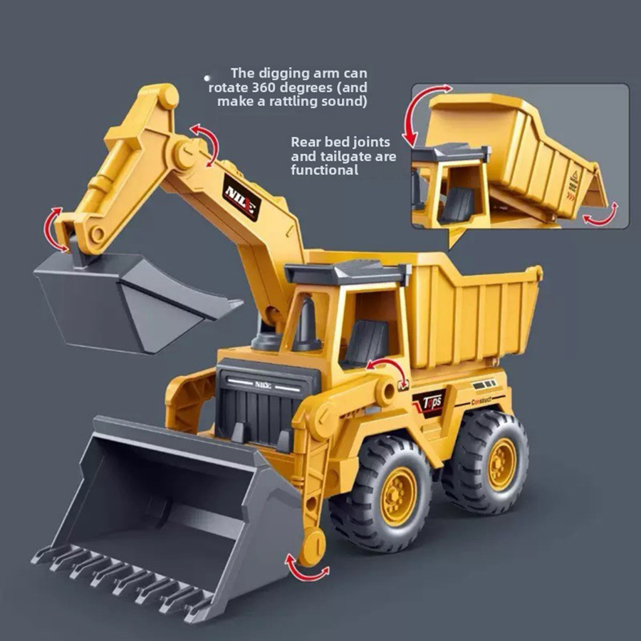 Model Kit Excavator - 1 adet Ekskavatör Kamyon Modeli Oyuncak