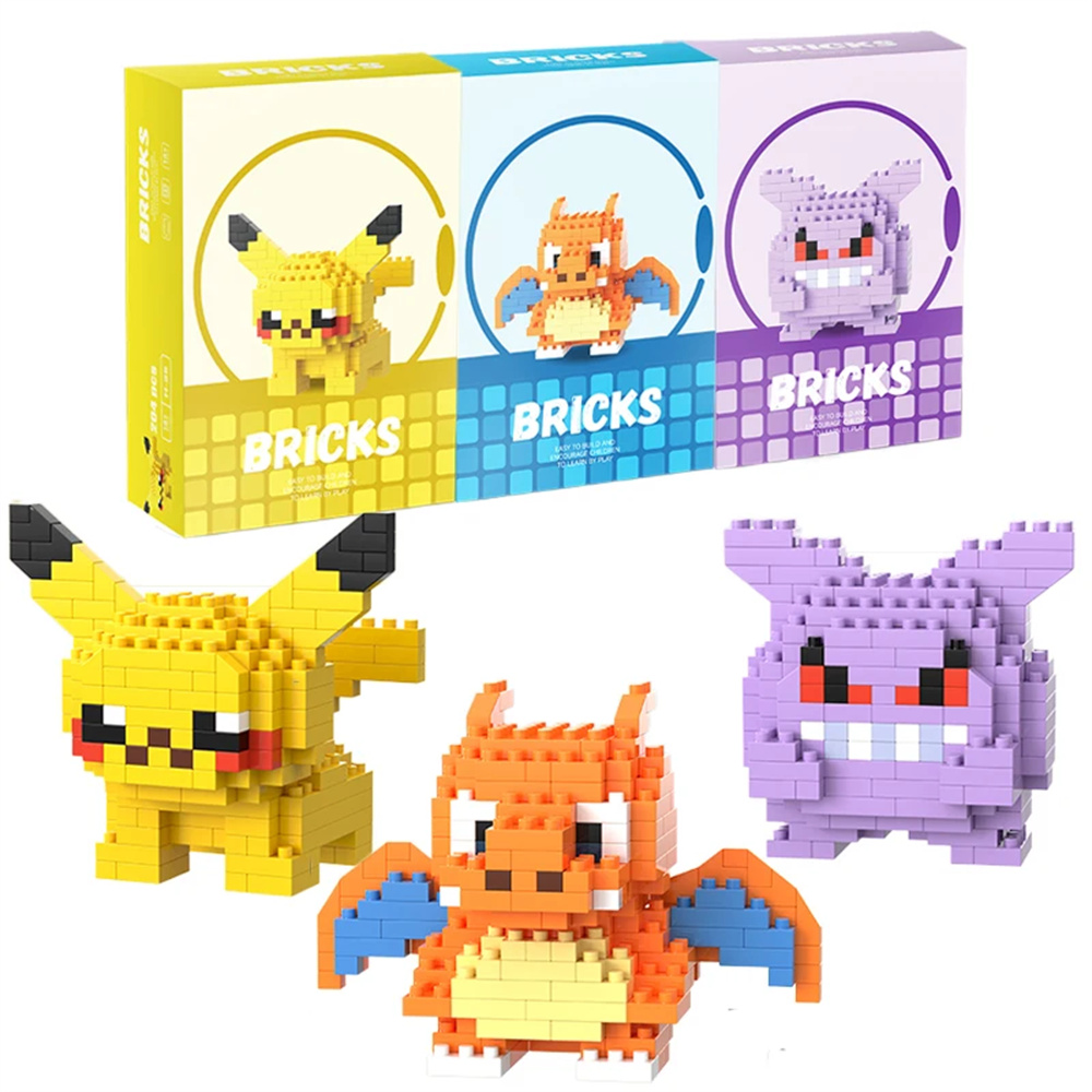Model Kit Manual - Pokemon Mikro Yapı Taşları Pikachu Dragonite